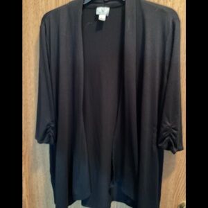 Black short sleeve cardigan/ cover